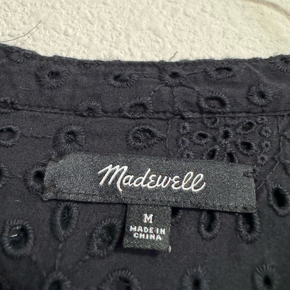 Madewell Eyelet Ruffle Front Blouse - Picture 4 of 6